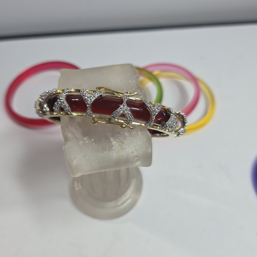 Interchangable Multicolored Plastic Bangle Bracel… - image 5